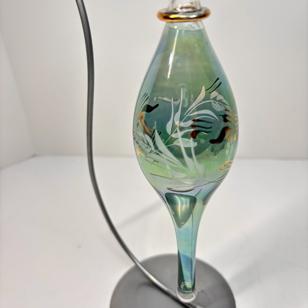 VTG Egyptian Hand Blown Fancy 24K Gold Etched Glass Christmas Ornament 8" in - Picture 2 of 8